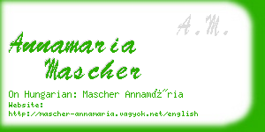 annamaria mascher business card